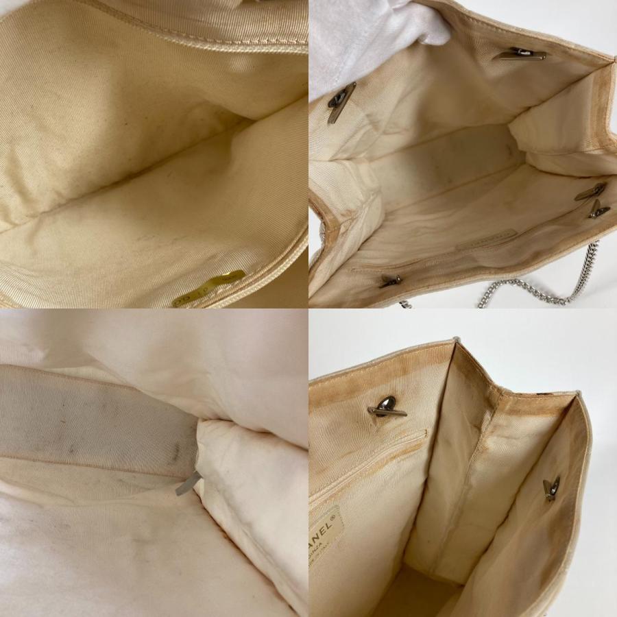 CHANEL シャネル 銀座限定 ロゴ CC ココマーク ロゴ Wチェーン カバン 縦型  エフェメール  日本限定 ショルダーバッグ ホワイト【中古】 | CHANEL | 08