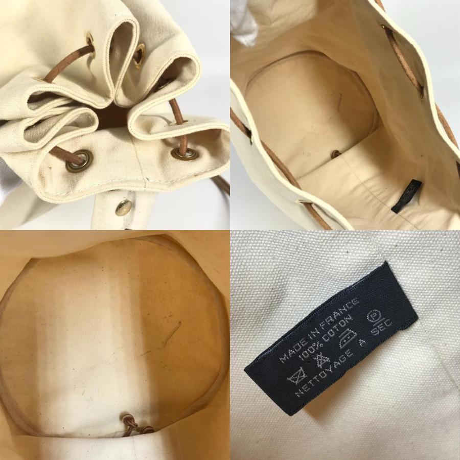 HERMES エルメス ポロションミミルGM ポロションミミル GM カバン 巾着バッグ  Hロゴ ショルダーバッグ ホワイト系 レディース【中古】 | HERMES | 08