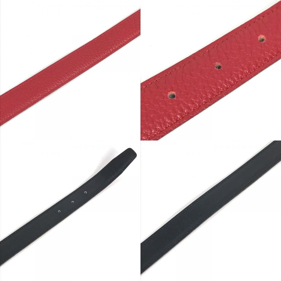 HERMES エルメス Hベルト H ベルト コンスタンス ボトムス用ベルト ベルト レッド×ブラック レディース【中古】 | HERMES | 07