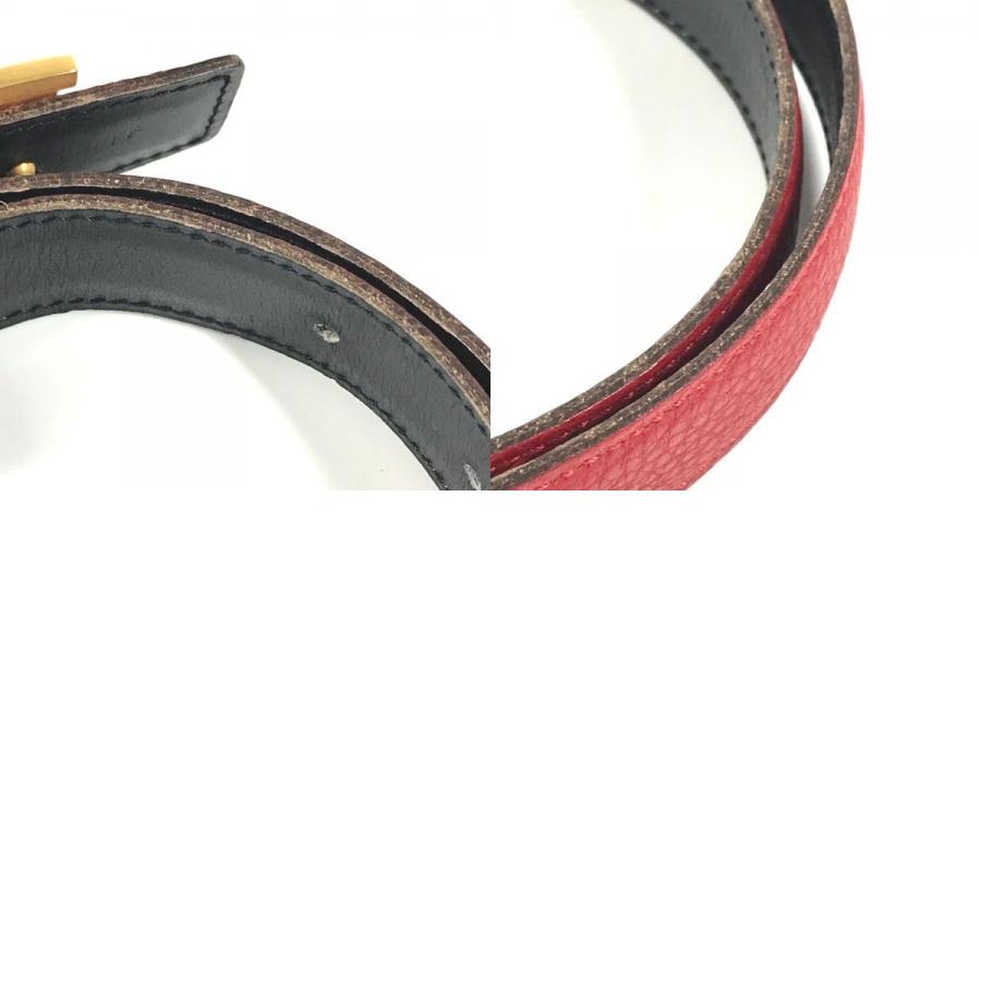 HERMES エルメス Hベルト H ベルト コンスタンス ボトムス用ベルト ベルト レッド×ブラック レディース【中古】 | HERMES | 09