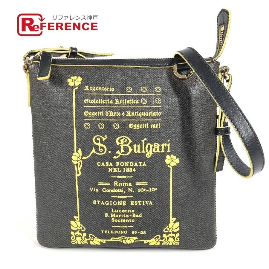 BVLGARI ブルガリ S.Bulgari ロゴ カバン 斜め掛け ポシェット コレツィオーネ ショルダーバッグ グレー ユニセックス【中古】 | BVLGARI