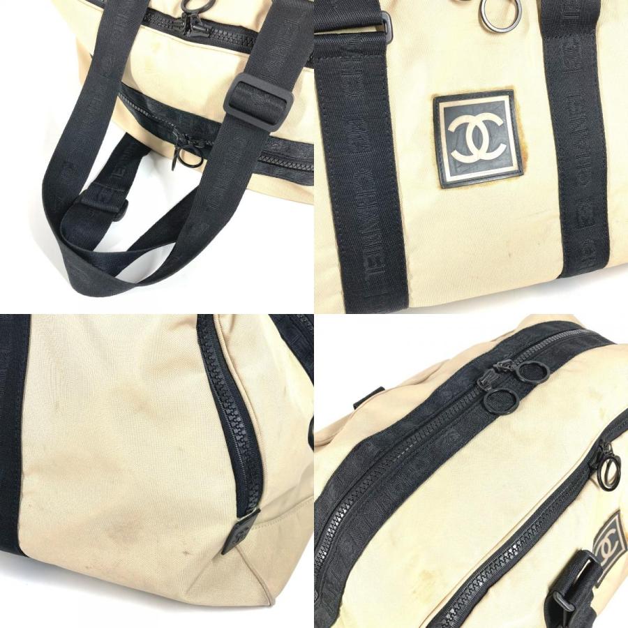 CHANEL シャネル CC ココマーク ロゴ ハンドバッグ カバン 旅行バッグ トラベルバッグ スポーツ sports ボストンバッグ ベージュ【中古】 | CHANEL | 07