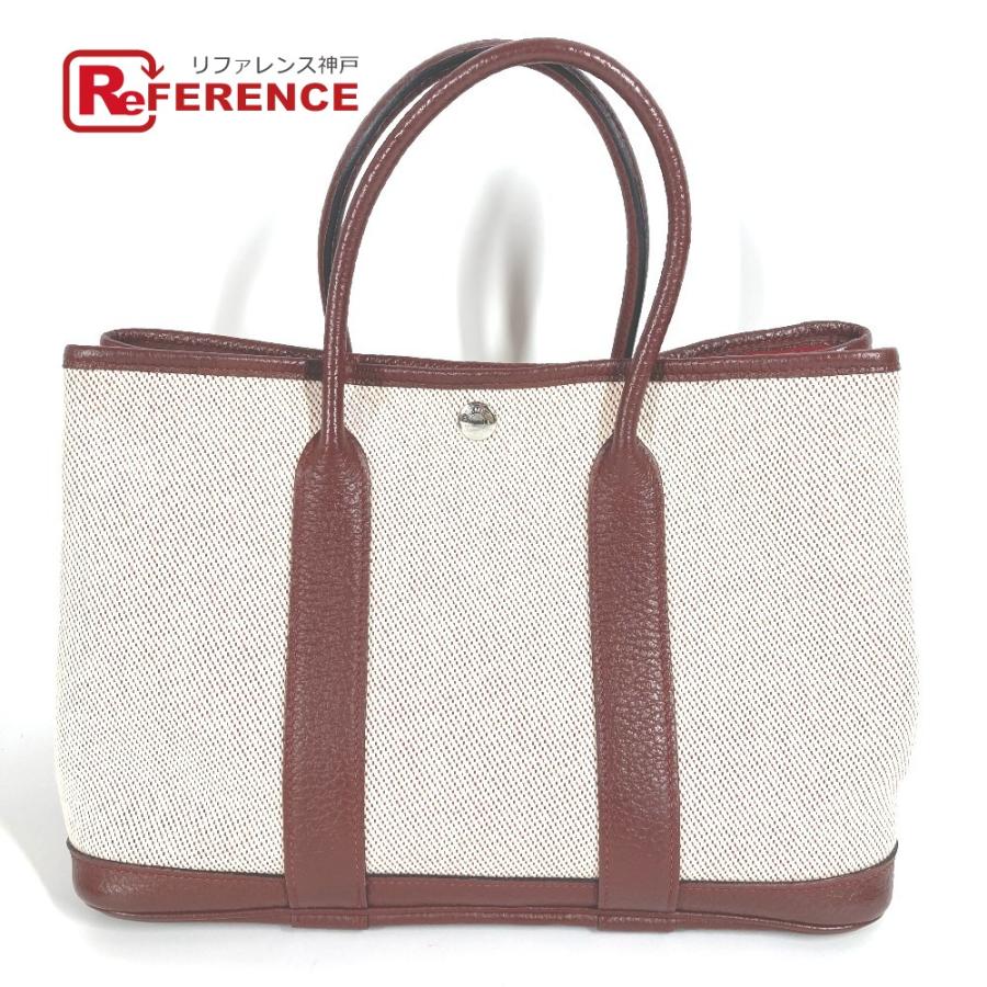 HERMES エルメス ガーデンパーティTPM ガーデンパーティ TPM  カバン トートバッグ ハンドバッグ ワインレッド レディース【中古】 | HERMES