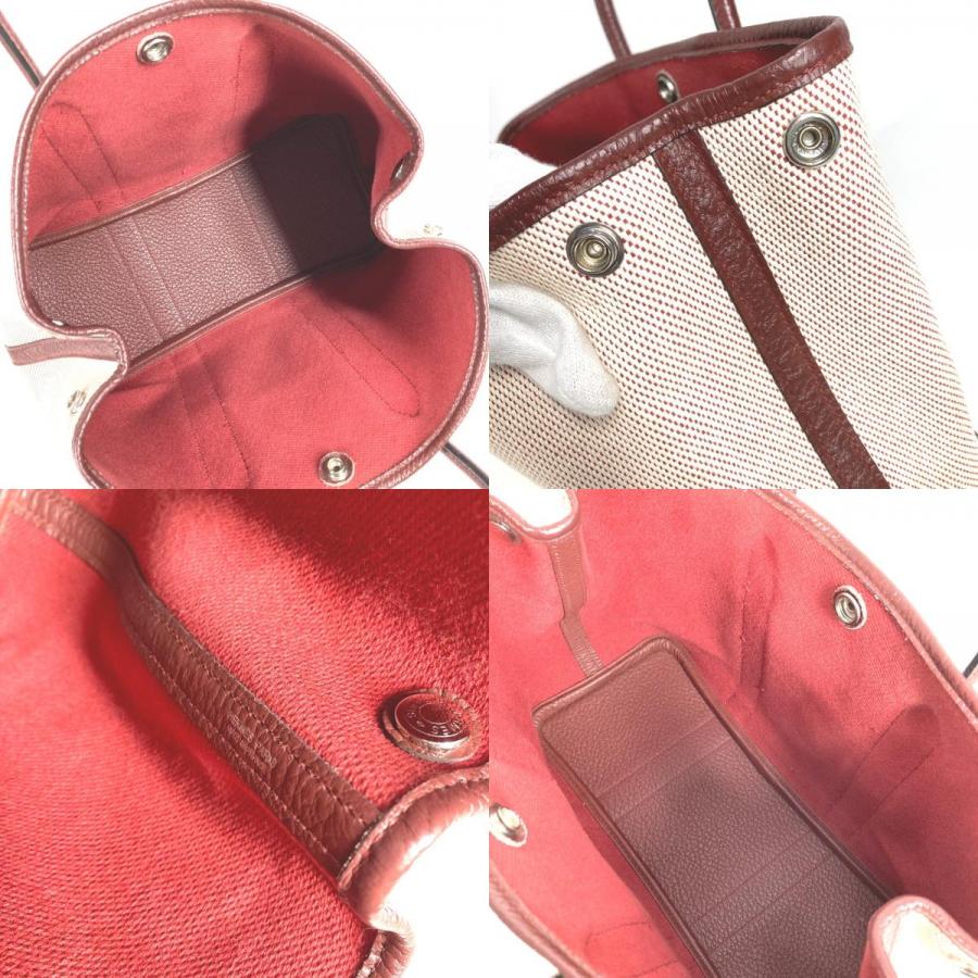 HERMES エルメス ガーデンパーティTPM ガーデンパーティ TPM  カバン トートバッグ ハンドバッグ ワインレッド レディース【中古】 | HERMES | 09