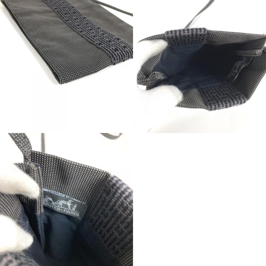 HERMES エルメス エールライン ポーチ ポシェット 斜め掛け ショルダーバッグ グレー ユニセックス【中古】 | HERMES | 09