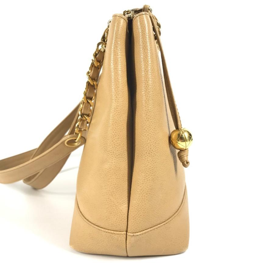 CHANEL シャネル CC ココマーク ココボール カバン 肩掛け トートバッグ チェーンバッグ ヴィンテージ ショルダーバッグ ベージュ【中古】 | CHANEL | 02