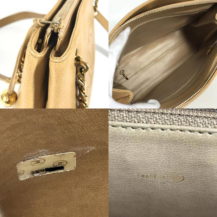 CHANEL シャネル CC ココマーク ココボール カバン 肩掛け トートバッグ チェーンバッグ ヴィンテージ ショルダーバッグ ベージュ【中古】 | CHANEL | 08
