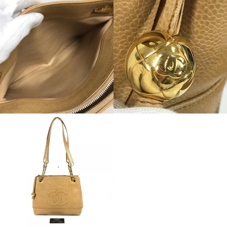 CHANEL シャネル CC ココマーク ココボール カバン 肩掛け トートバッグ チェーンバッグ ヴィンテージ ショルダーバッグ ベージュ【中古】 | CHANEL | 09