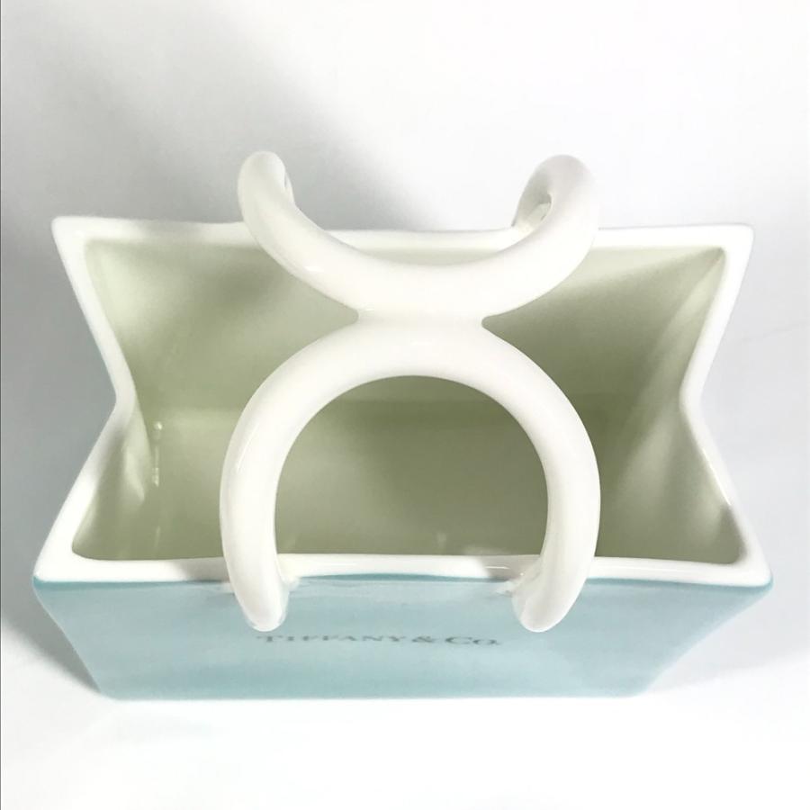 未使用 TIFFANY&Co. ティファニー ショッピングバッグ型 ロゴ 雑貨 インテリア オブジェ 置物 ボックス 小物入れ ブルー 【中古】 | TIFFANY&Co. | 06