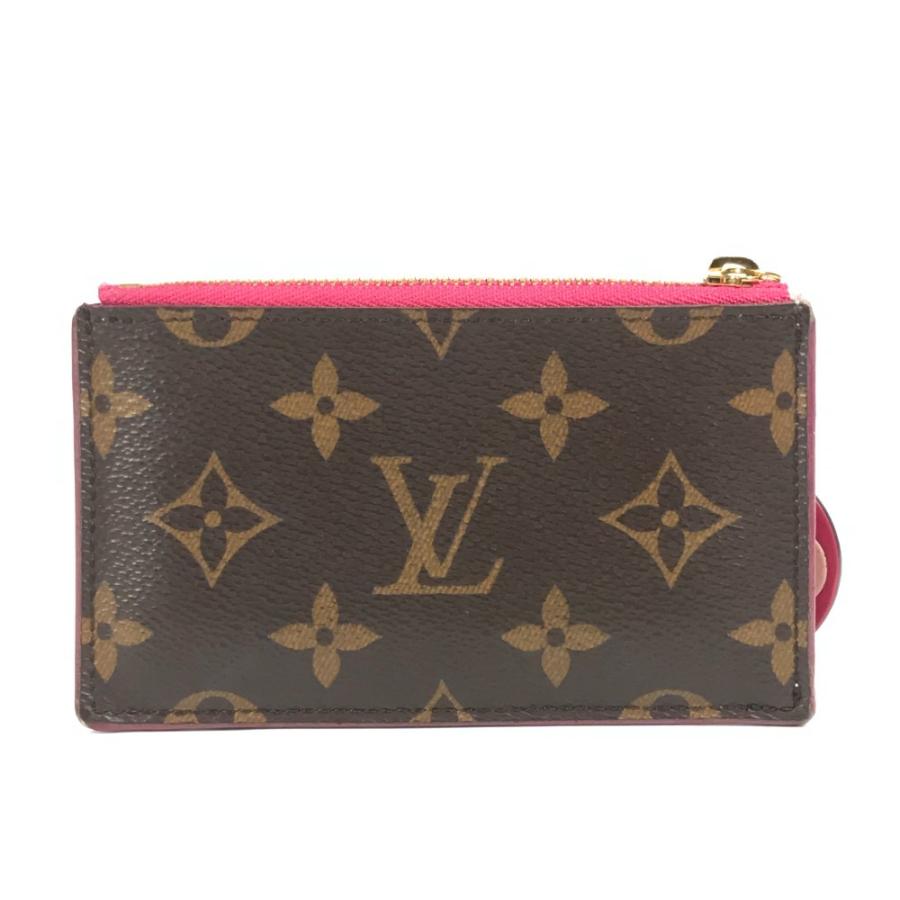 LOUIS VUITTON ルイヴィトン M67494 ポルトカルト・ジップ フラワーチャーム 小銭入れ 財布 モノグラム コインケース ピンク【中古】 | LOUIS VUITTON | 01