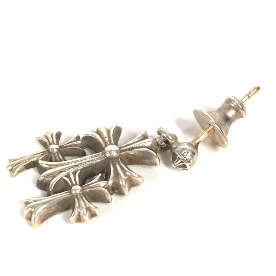 CHROME HEARTS クロムハーツ 3 CH CROSS DROP トリプルCHクロス アクセサリー スリークロス ピアス シルバー 【中古】 |  | 02