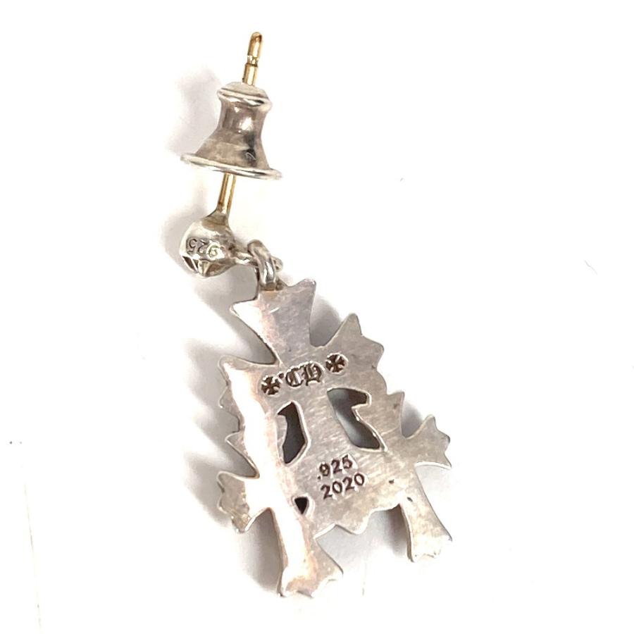 CHROME HEARTS クロムハーツ 3 CH CROSS DROP トリプルCHクロス アクセサリー スリークロス ピアス シルバー 【中古】 |  | 03