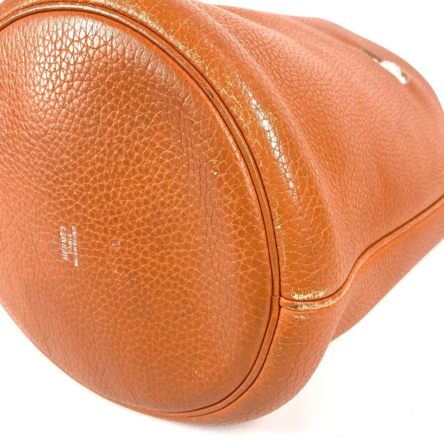 HERMES エルメス マンジョワールMM  バケツ型 ロープハンドル カバン 肩掛け ハンドバッグ ショルダーバッグ オレンジ【中古】 | HERMES | 05