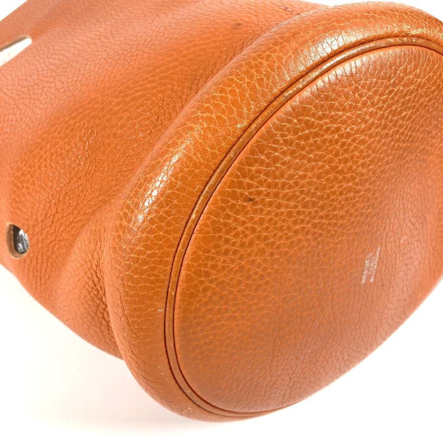 HERMES エルメス マンジョワールMM  バケツ型 ロープハンドル カバン 肩掛け ハンドバッグ ショルダーバッグ オレンジ【中古】 | HERMES | 06