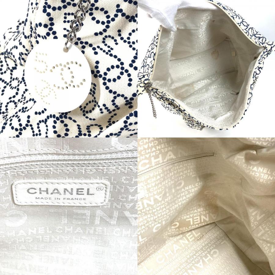 CHANEL シャネル アラベスク カバン トートバッグ ハンドバッグ ホワイト レディース【中古】 | CHANEL | 08