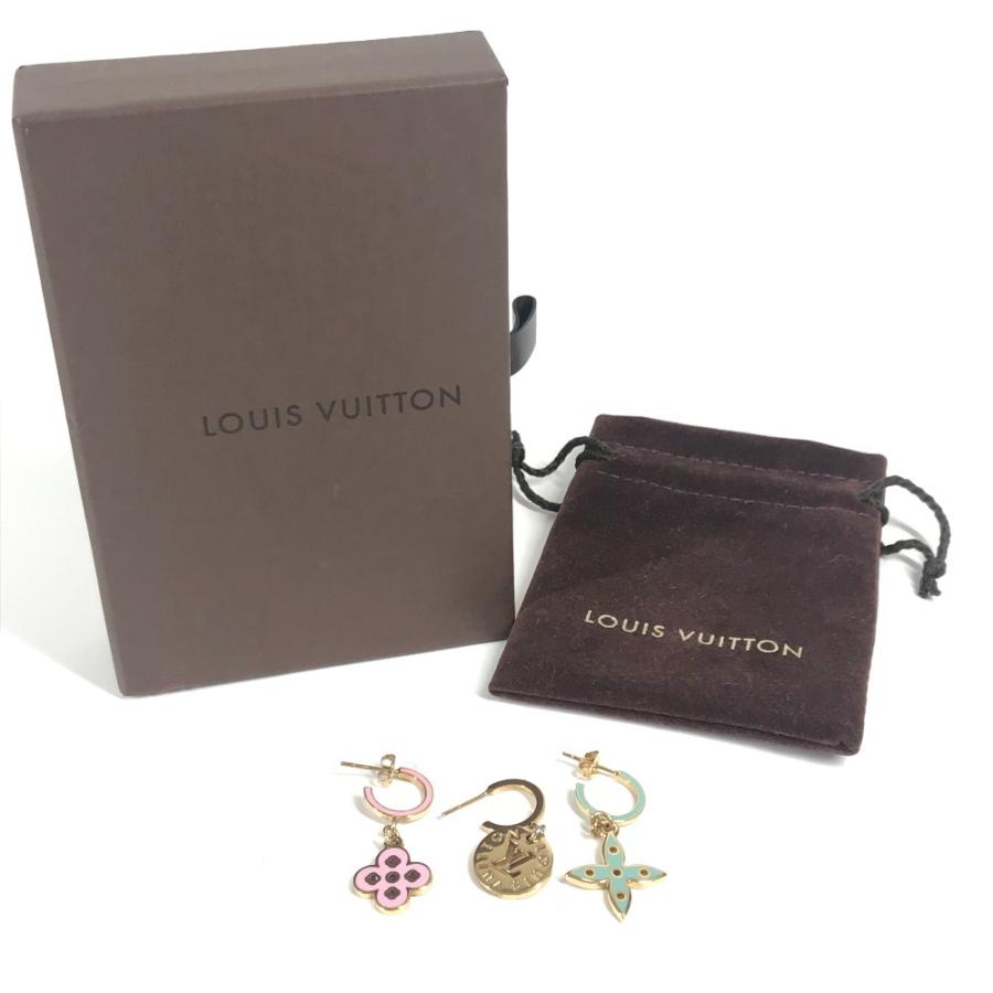 LOUIS VUITTON ルイヴィトン M66074 ブークル ドレイユ ルーピング チャーム モノグラム ピアス 3個セット アクセサリー 3つセット【中古】 | LOUIS VUITTON | 01