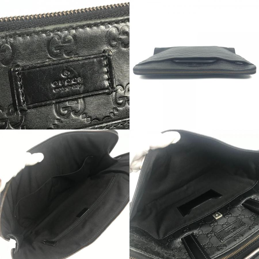 GUCCI グッチ 152604  グッチシマ GG ロゴ ビジネスバッグ カバン トートバッグ ハンドバッグ 書類バッグ ブリーフケース ブラック【中古】 | GUCCI | 07