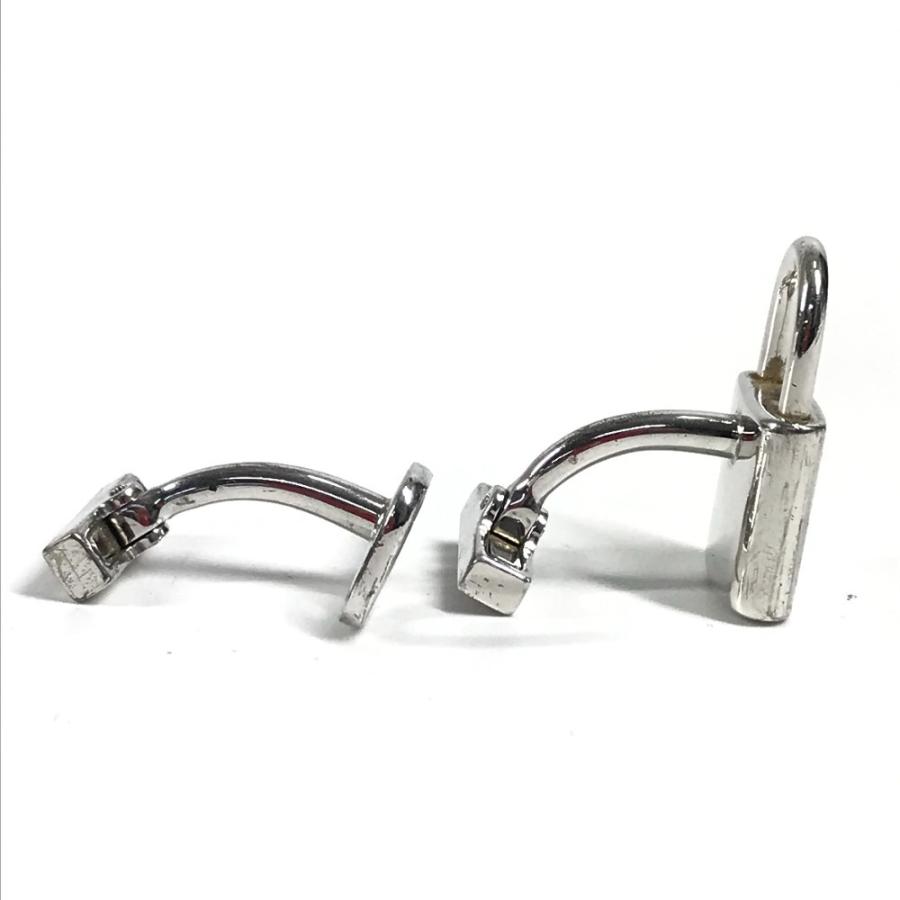 LOUIS VUITTON ルイヴィトン  M64600  ブトン ドゥ マンシェット・カデナ エ クレ アクセサリー ダミエケース付き カフス シルバー【中古】 | LOUIS VUITTON | 03