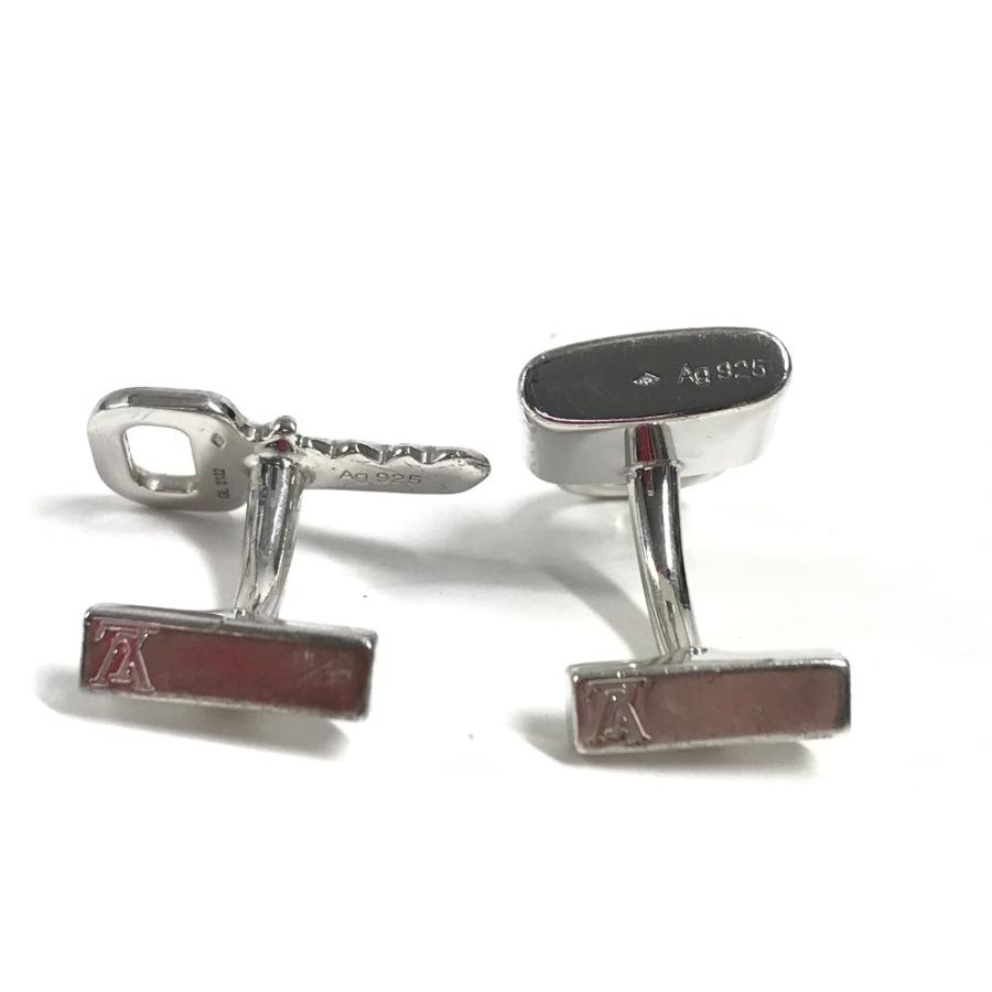LOUIS VUITTON ルイヴィトン  M64600  ブトン ドゥ マンシェット・カデナ エ クレ アクセサリー ダミエケース付き カフス シルバー【中古】 | LOUIS VUITTON | 04