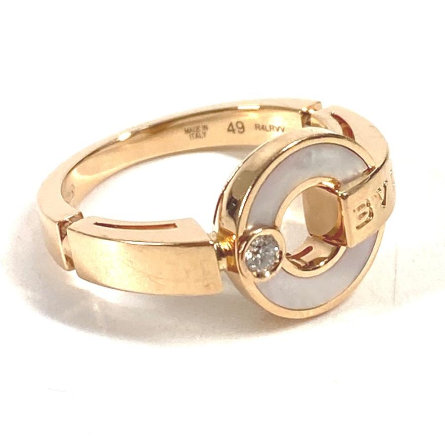 BVLGARI ブルガリ オープンワーク ブルガリブルガリ ロゴ アクセサリー マザーオブパール ダイヤ リング・指輪 ピンクゴールド 【中古】 | BVLGARI | 03