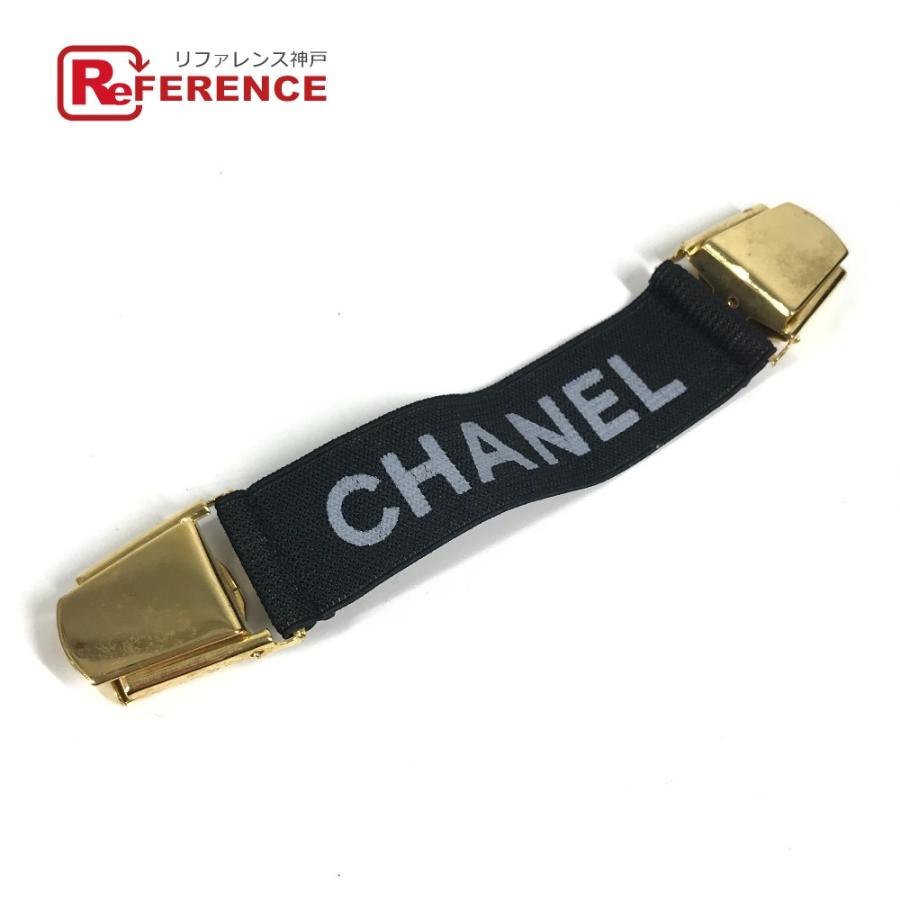 CHANEL シャネル アームバンド 1つのみ 袖止め ロゴ ヴィンテージ ベルト ブラック レディース【中古】 | CHANEL