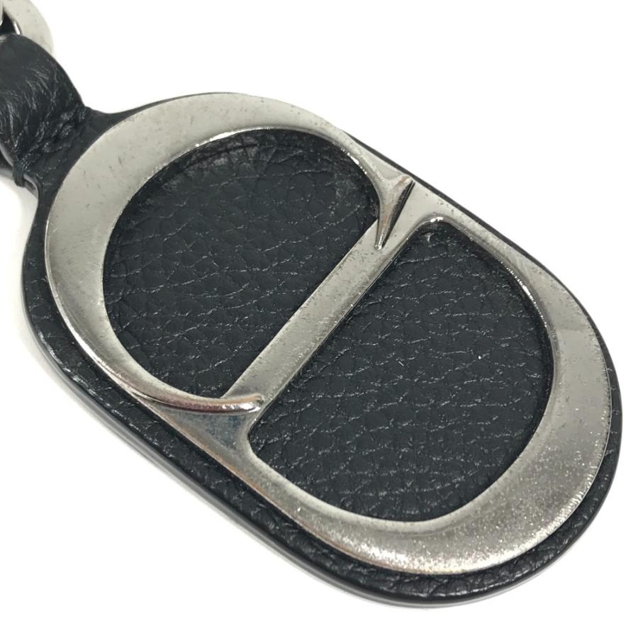 Dior ディオール CD ロゴ バッグチャーム　キーリング キーホルダー ブラック レディース【中古】 |  | 02