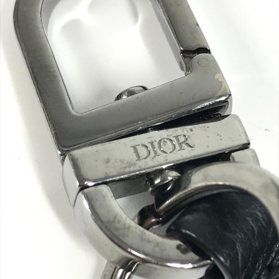 Dior ディオール CD ロゴ バッグチャーム　キーリング キーホルダー ブラック レディース【中古】 |  | 08