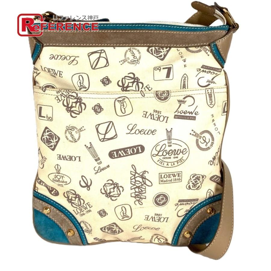 LOEWE ロエベ 160周年記念 ロゴ 斜め掛け カバン ショルダーバッグ ベージュ ユニセックス【中古】 | LOEWE