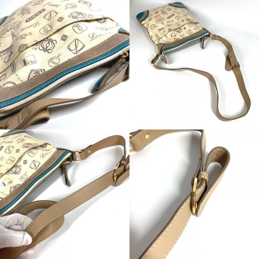 LOEWE ロエベ 160周年記念 ロゴ 斜め掛け カバン ショルダーバッグ ベージュ ユニセックス【中古】 | LOEWE | 08