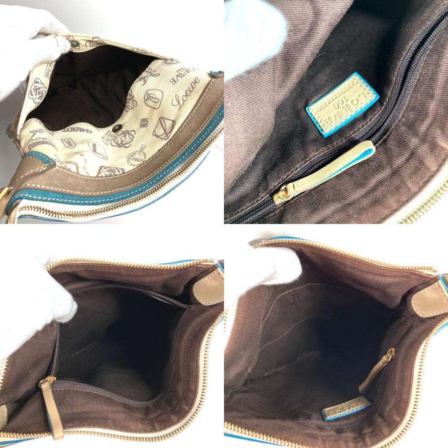 LOEWE ロエベ 160周年記念 ロゴ 斜め掛け カバン ショルダーバッグ ベージュ ユニセックス【中古】 | LOEWE | 09