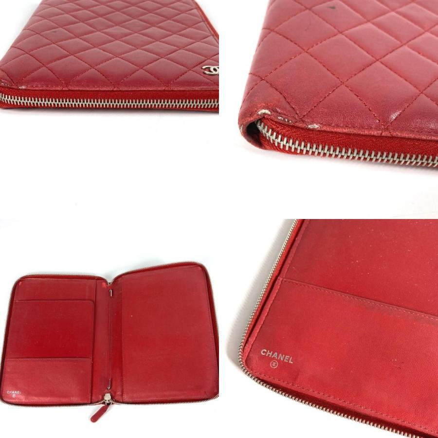 CHANEL シャネル CC ココマーク ロゴ キルティング ポーチ ラウンドファスナー アイパッドケース アップル apple  タブレット【中古】 | CHANEL | 08