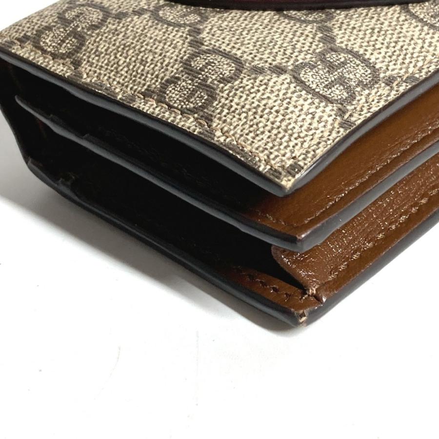 GUCCI グッチ 648848 ハート ロゴ コンパクトウォレット  GGスプリーム 2つ折り財布 ベージュ ユニセックス【中古】 | GUCCI | 03