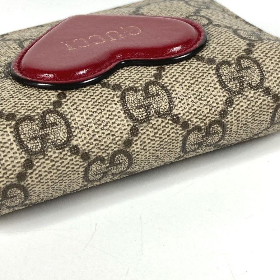 GUCCI グッチ 648848 ハート ロゴ コンパクトウォレット  GGスプリーム 2つ折り財布 ベージュ ユニセックス【中古】 | GUCCI | 07