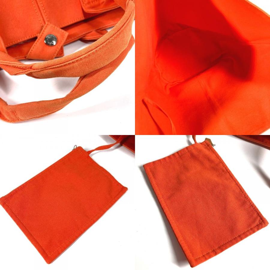 HERMES エルメス パニエドプラージュGM  トートバッグ ショルダーバッグ ポーチ付き ボストンバッグ ハンドバッグ オレンジ 【中古】 | HERMES | 08