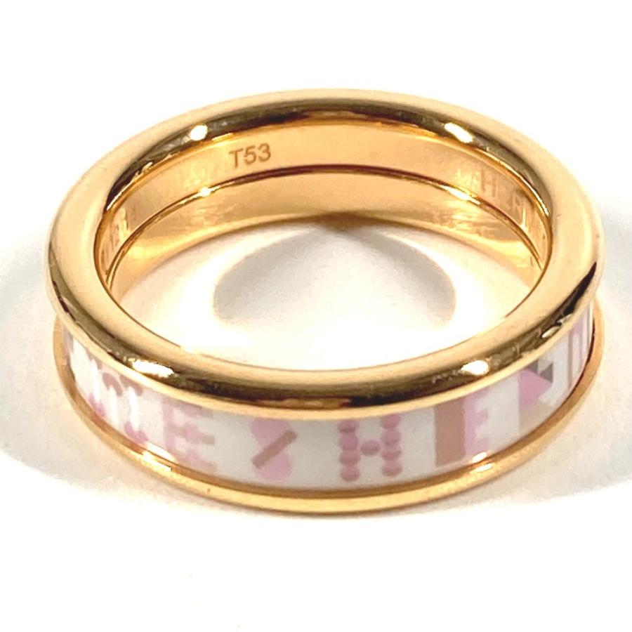 美品 HERMES エルメス リング 《エルメス・ブリコル》 PM アクセサリー リング・指輪 オーロラ ピンク×ホワイト ユニセックス【中古】 | HERMES | 01