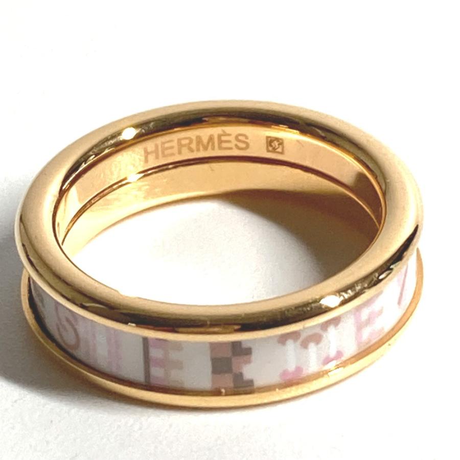 美品 HERMES エルメス リング 《エルメス・ブリコル》 PM アクセサリー リング・指輪 オーロラ ピンク×ホワイト ユニセックス【中古】 | HERMES | 04