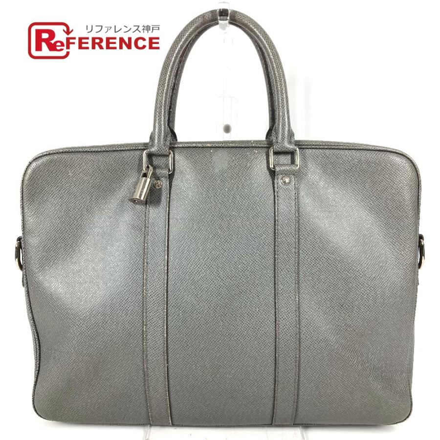 LOUIS VUITTON ルイヴィトン M30640  ポルトドキュマンヴォワヤージュ PDV トートバッグ タイガ ビジネスバッグ グラシエ  グレー【中古】 | LOUIS VUITTON