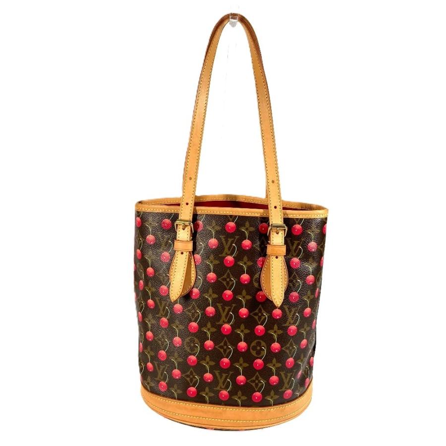 LOUIS VUITTON ルイヴィトン  M95012 バケットPM   カバン  モノグラムチェリー 村上隆 ショルダーバッグ レッド ユニセックス【中古】 | LOUIS VUITTON | 01