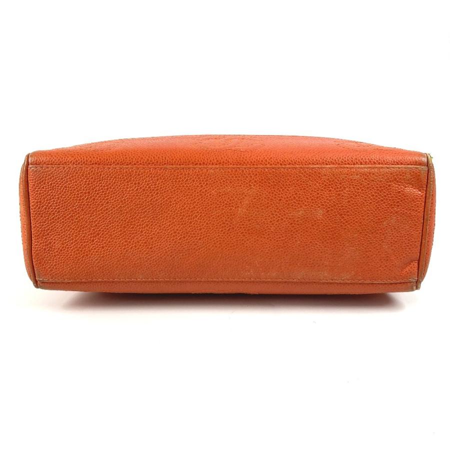 CHANEL シャネル ロゴ CC トリプルココ 肩掛け カバン Wチェーン チェーンバッグ トートバッグ ヴィンテージ ショルダーバッグ オレンジ ユニセックス【中古】 | CHANEL | 04