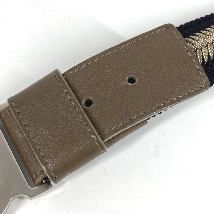 BVLGARI ブルガリ ロゴ アクセサリー バックル ボトムス用ベルト ベルト ネイビー メンズ【中古】 | BVLGARI | 03