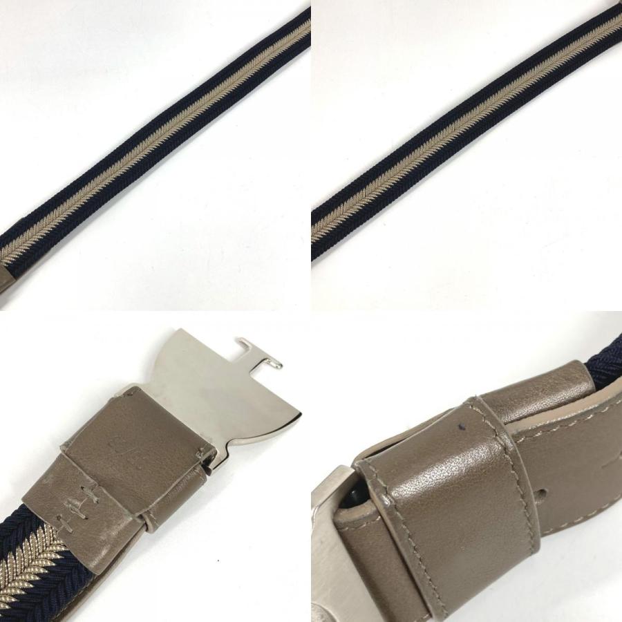 BVLGARI ブルガリ ロゴ アクセサリー バックル ボトムス用ベルト ベルト ネイビー メンズ【中古】 | BVLGARI | 08