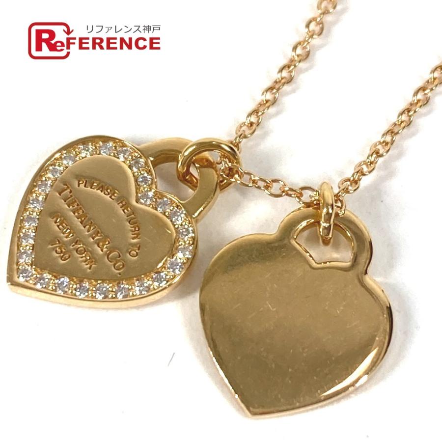 TIFFANY&Co. ティファニー リターン トゥダブル ハート タグ ネックレス ダイヤモンド  K18 金 チェーンネックレス  ゴールド【中古】 | TIFFANY&Co.