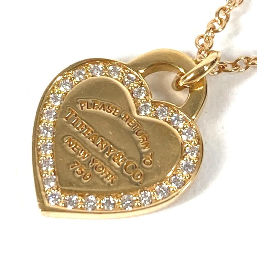 TIFFANY&Co. ティファニー リターン トゥダブル ハート タグ ネックレス ダイヤモンド  K18 金 チェーンネックレス  ゴールド【中古】 | TIFFANY&Co. | 02