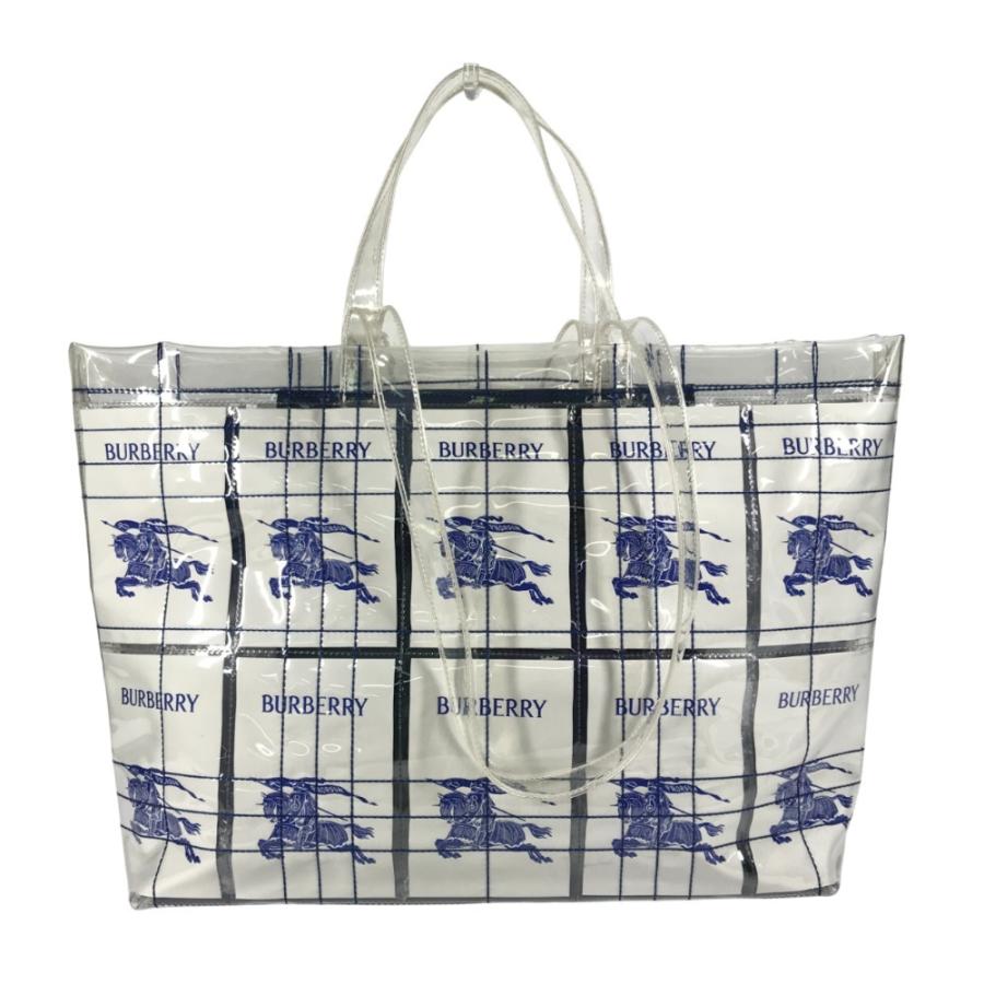 BURBERRY バーバリー 8079639 EKD ロゴ カバン 肩掛け トートバッグ ショルダーバッグ クリア ユニセックス【中古】 | BURBERRY | 01