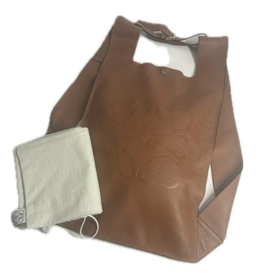 LOEWE ロエベ ロゴ アナグラム ショッパーバックパック  カバン バックパック リュックサック ブラウン レディース【中古】 | LOEWE | 01