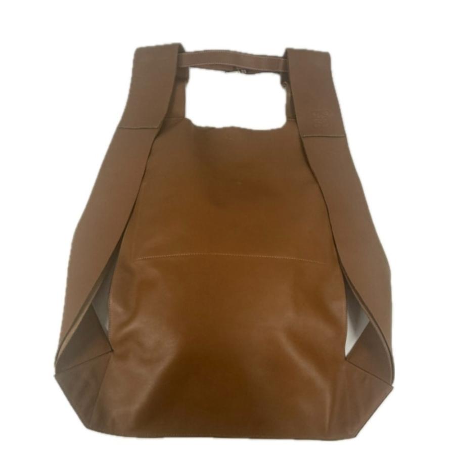LOEWE ロエベ ロゴ アナグラム ショッパーバックパック  カバン バックパック リュックサック ブラウン レディース【中古】 | LOEWE | 02