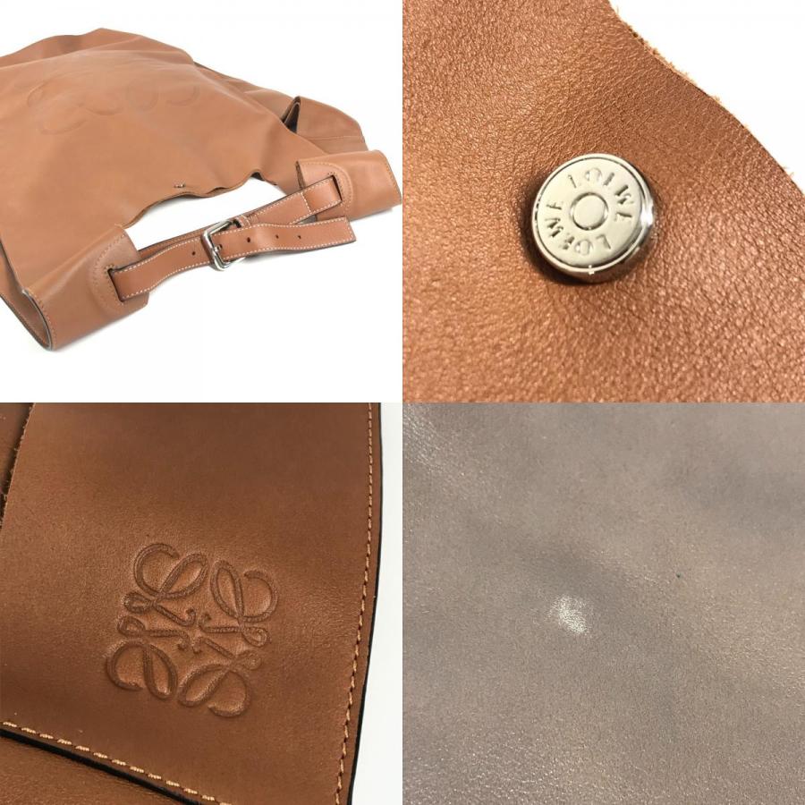 LOEWE ロエベ ロゴ アナグラム ショッパーバックパック  カバン バックパック リュックサック ブラウン レディース【中古】 | LOEWE | 07