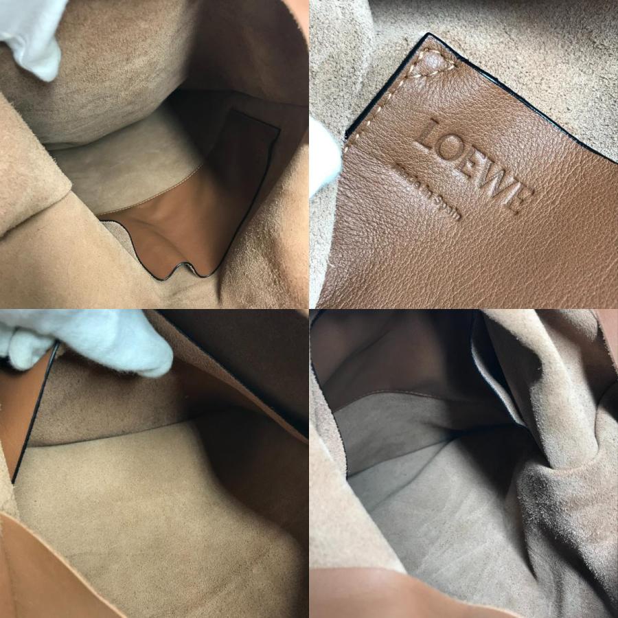 LOEWE ロエベ ロゴ アナグラム ショッパーバックパック  カバン バックパック リュックサック ブラウン レディース【中古】 | LOEWE | 08