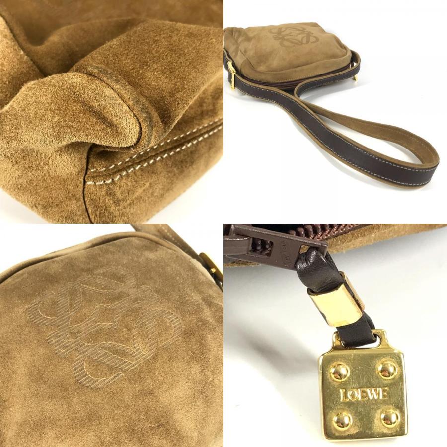 LOEWE ロエベ アナグラム ロゴ カバン 肩掛け  ヴィンテージ ショルダーバッグ ブラウン レディース【中古】 | LOEWE | 08
