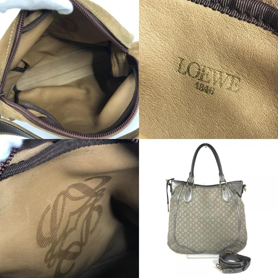 LOEWE ロエベ アナグラム ロゴ カバン 肩掛け  ヴィンテージ ショルダーバッグ ブラウン レディース【中古】 | LOEWE | 09